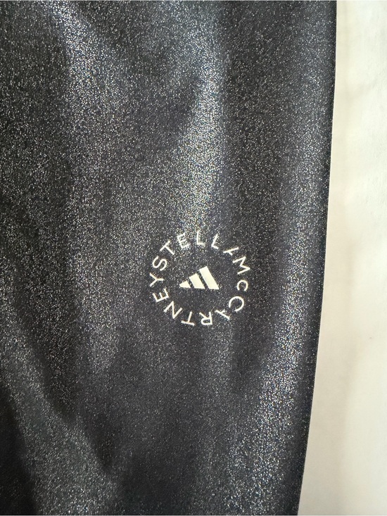 Adidas by Stella McCartney Pants - Adidas by Stella McCartney Black Metallic Logo Active Top